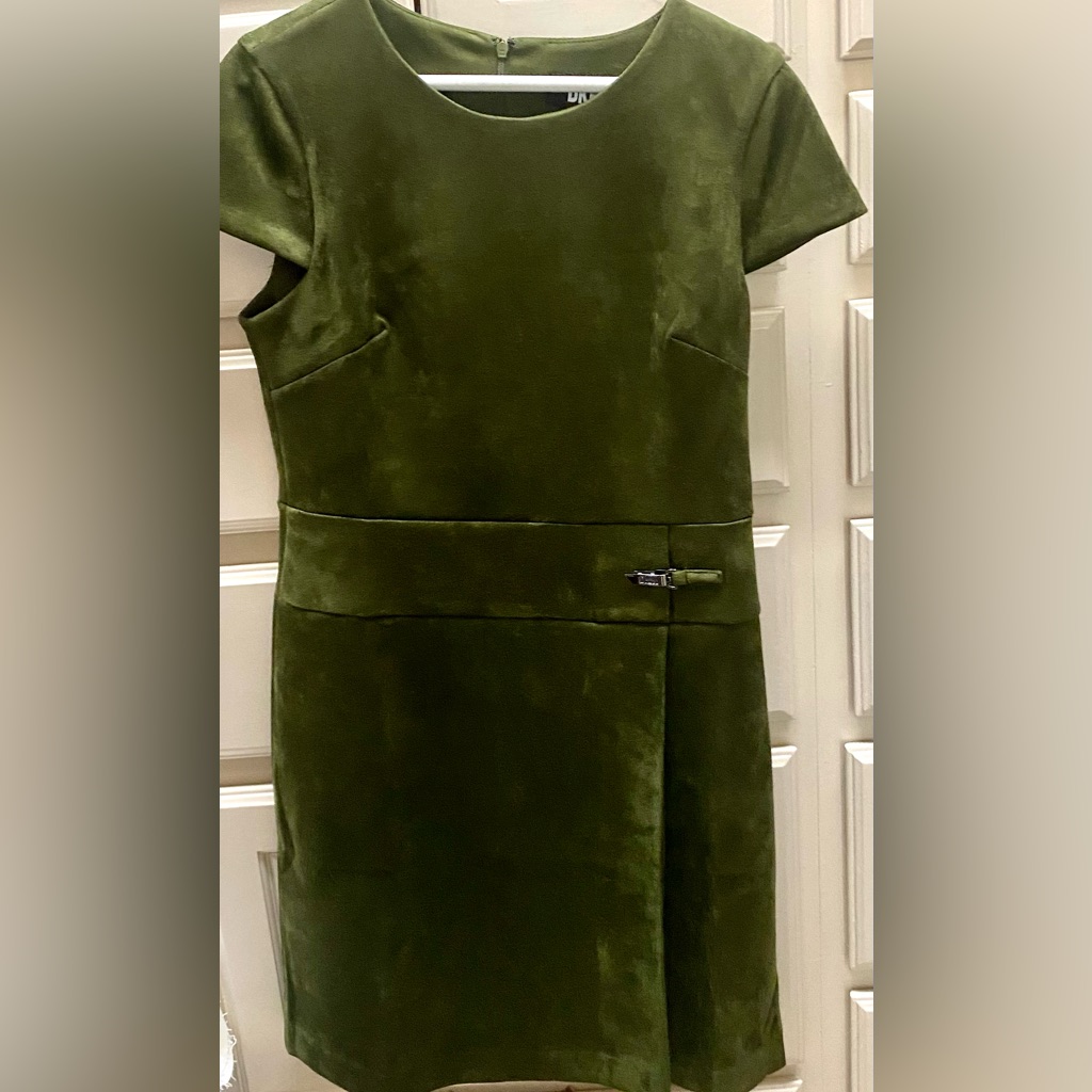 Brand New With Tags Dkny Faux Suede Dress. Size 8.